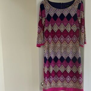 Tribal stretch dress- hits just below knee.